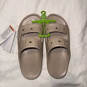 Crocs Beige Slide Sandals